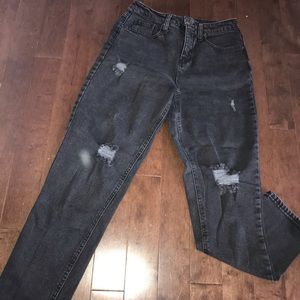 Target Wild Fable black distressed Mom Jeans
